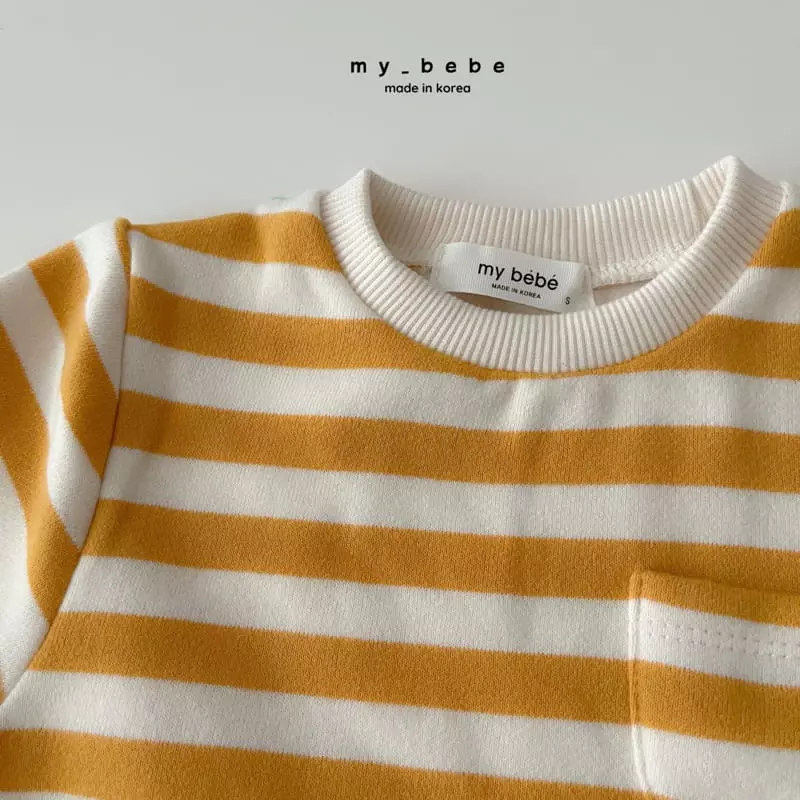 My Bebe - Korean Baby Fashion - #babywear - Winter Stripes Bodysuit - 12