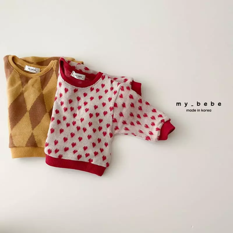 My Bebe - Korean Baby Fashion - #babyoutfit - Winter Jacquared Sweatshirt - 4