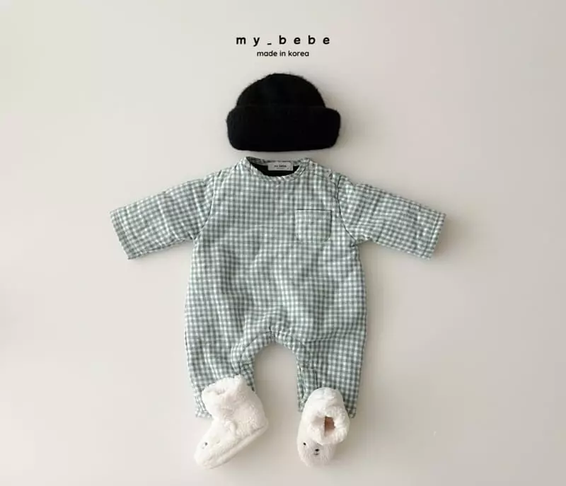 My Bebe - Korean Baby Fashion - #onlinebabyboutique - Classic Bonding Bodysuit With Bonnet - 12