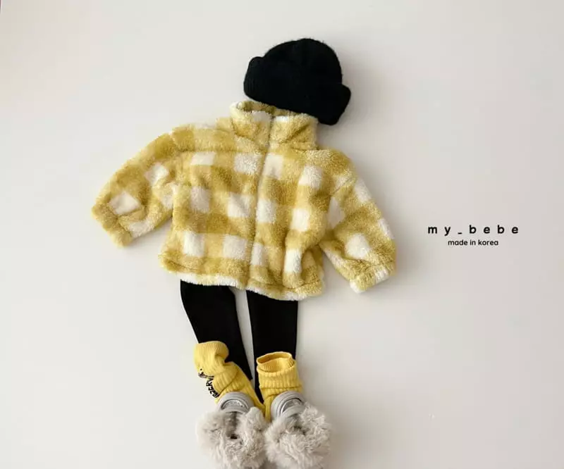 My Bebe - Korean Baby Fashion - #onlinebabyboutique - Check Dumble Fleece - 7