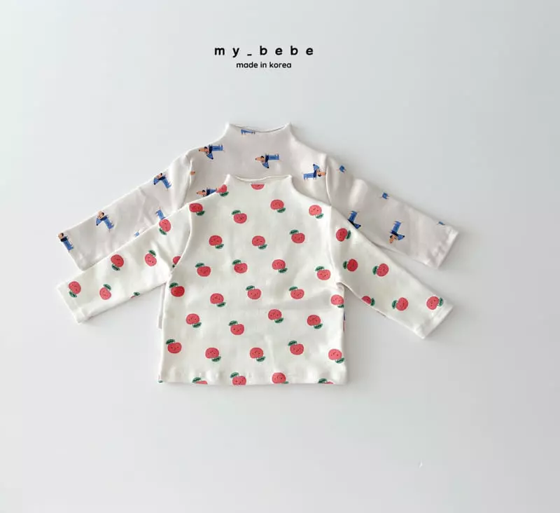 My Bebe - Korean Baby Fashion - #onlinebabyboutique - Paint Turtleneck Tee