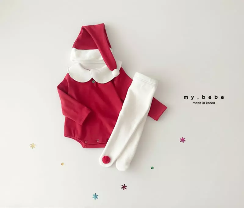 My Bebe - Korean Baby Fashion - #onlinebabyshop - Christmas Bodysuit Set - 9