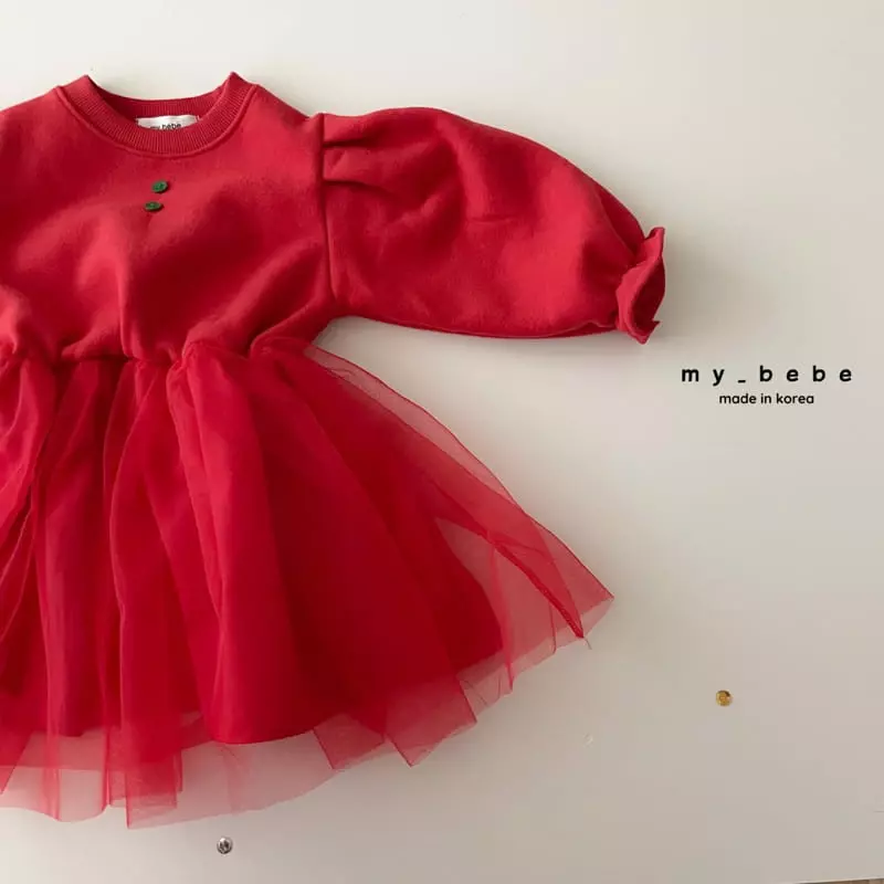My Bebe - Korean Baby Fashion - #onlinebabyshop - Christmas One-piece - 7