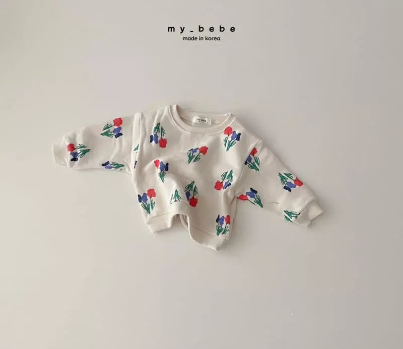 My Bebe - Korean Baby Fashion - #onlinebabyshop - Winter Paint Sweatshirt - 5