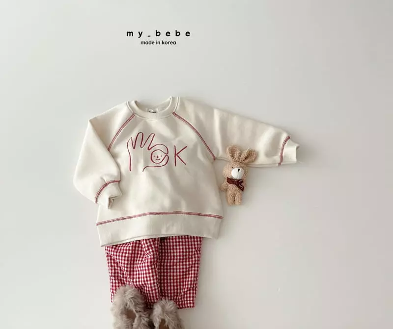 My Bebe - Korean Baby Fashion - #onlinebabyboutique - Okay Sweatshirt - 4