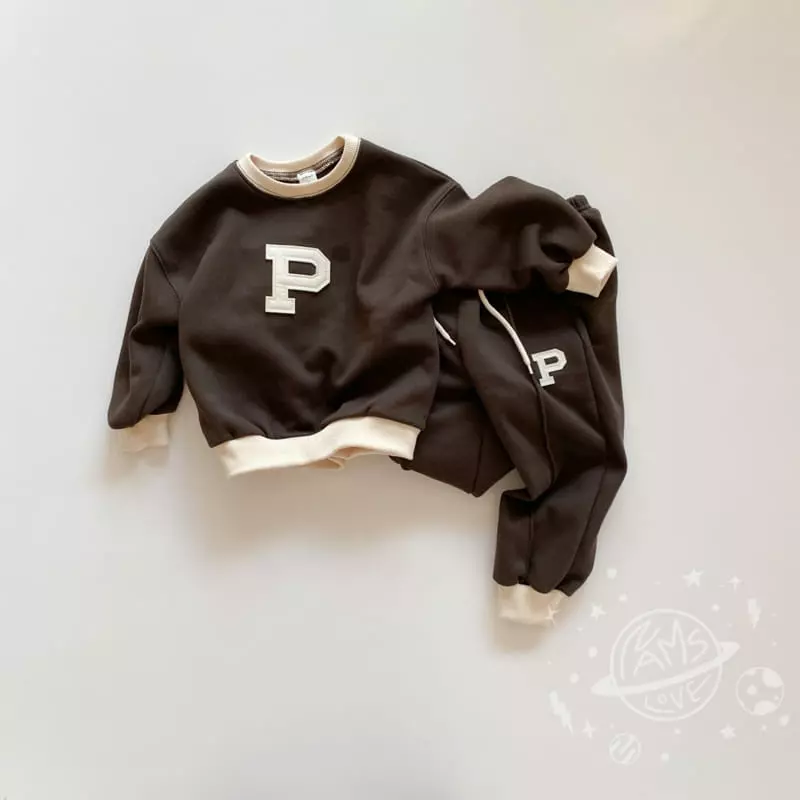 Nams - Korean Children Fashion - #kidsshorts - P Embrodiery Sweatshirt