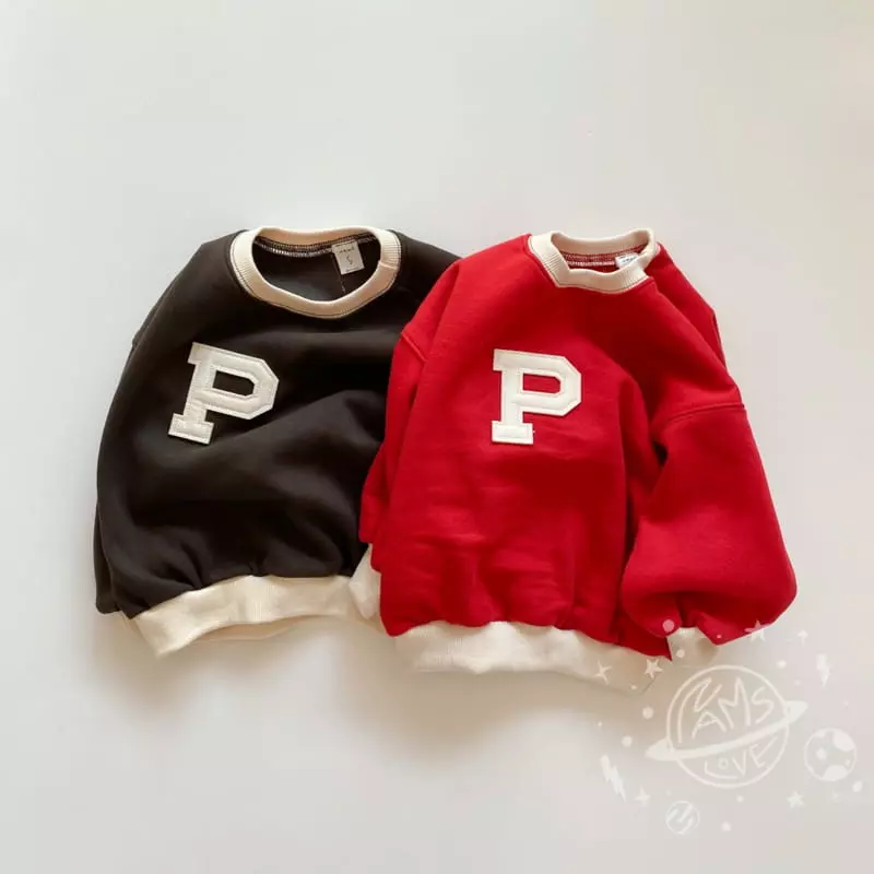Nams - Korean Children Fashion - #magicofchildhood - P Embrodiery Sweatshirt - 6