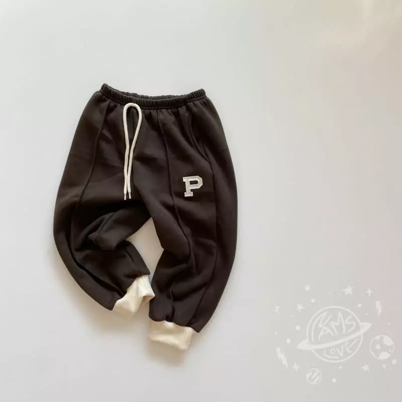 Nams - Korean Children Fashion - #minifashionista - P Embrodiery Pants - 6