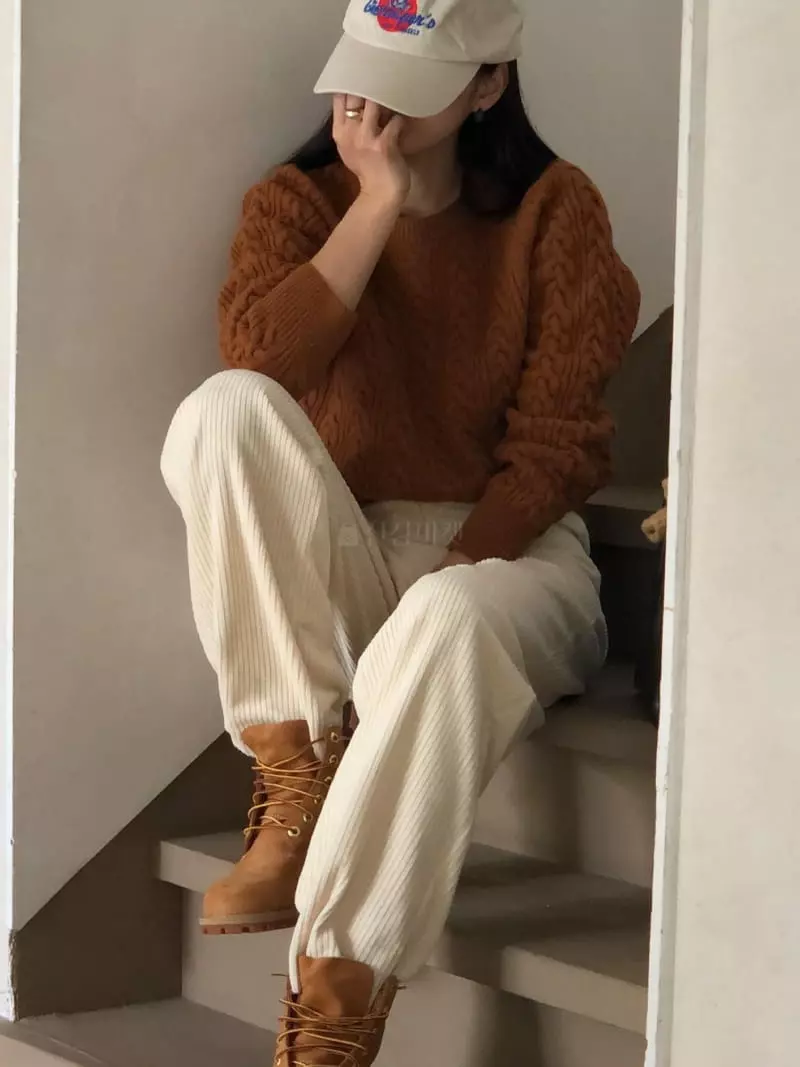 Nan - Korean Women Fashion - #momslook - Chelsea Twid Knit Tee - 5