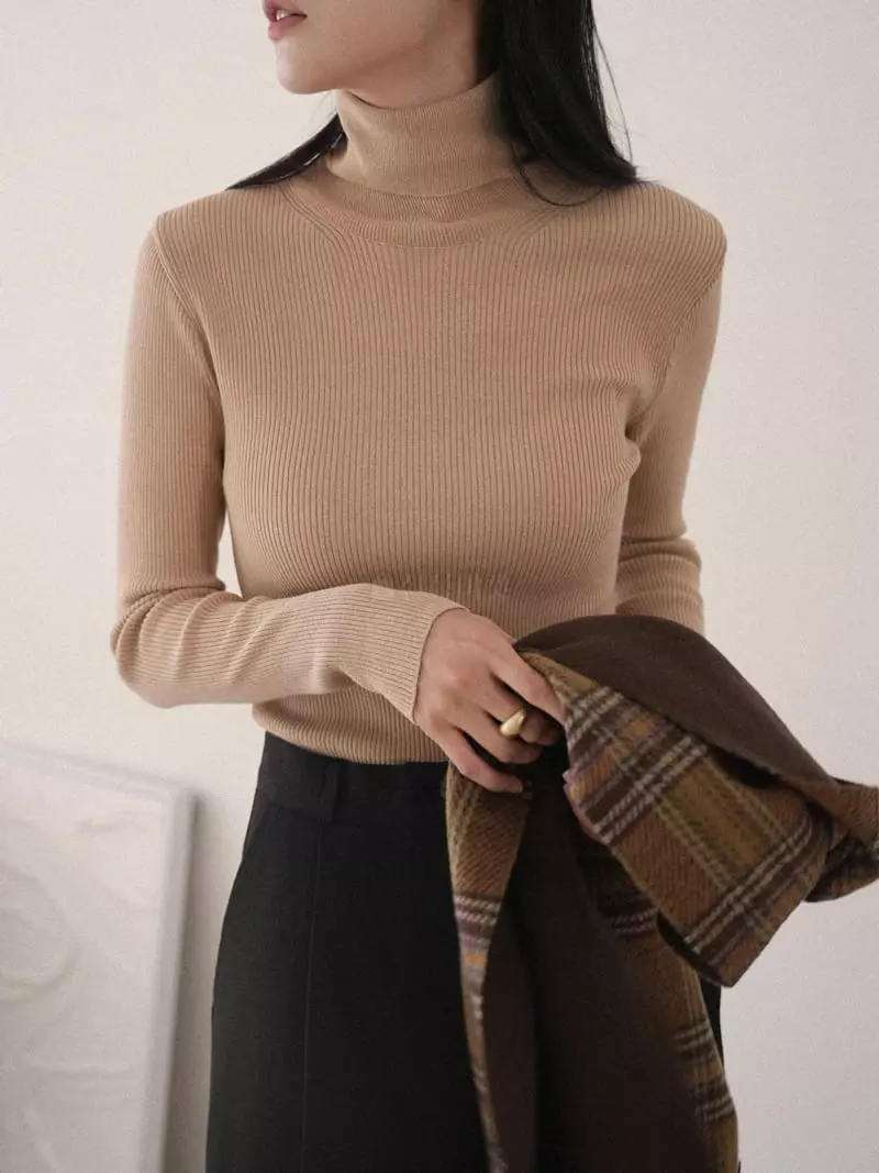 Nan - Korean Women Fashion - #momslook - Lived Knit Tee