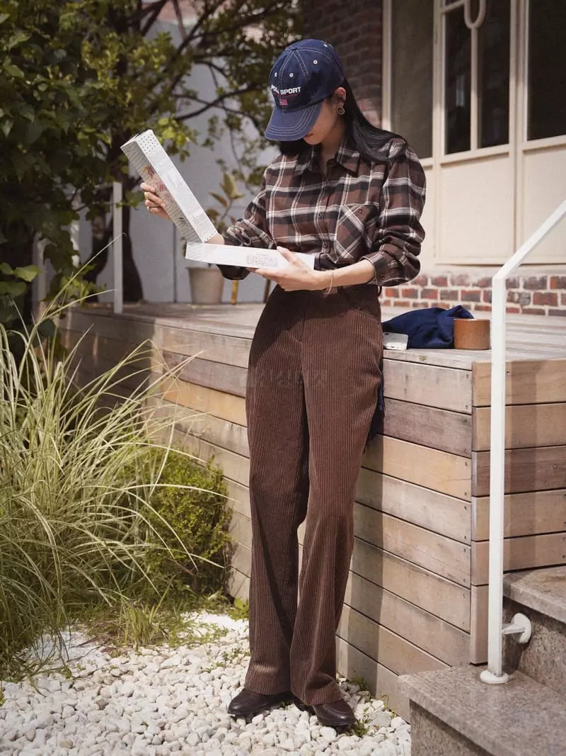 Nan - Korean Women Fashion - #momslook - Double Rin Check Shirt - 2