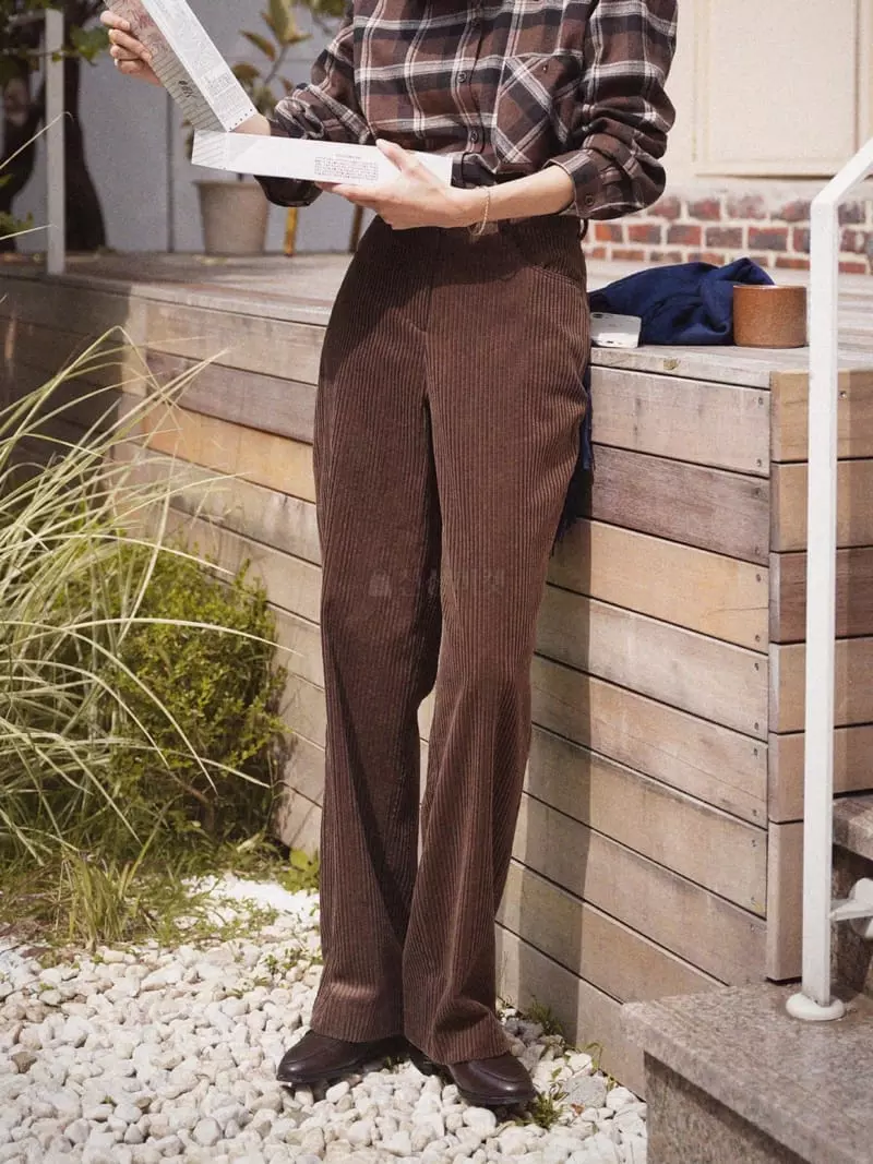 Nan - Korean Women Fashion - #romanticstyle - Corduroy Pants