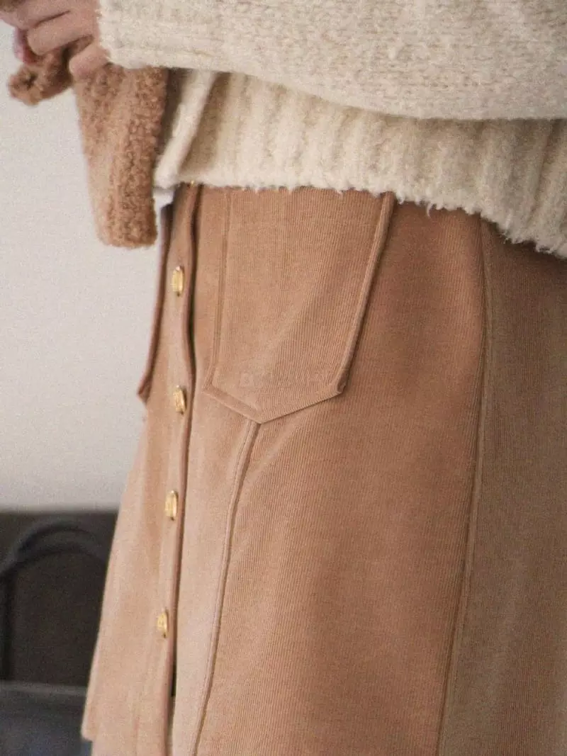 Nan - Korean Women Fashion - #womensfashion - Corduroy Skirt - 11