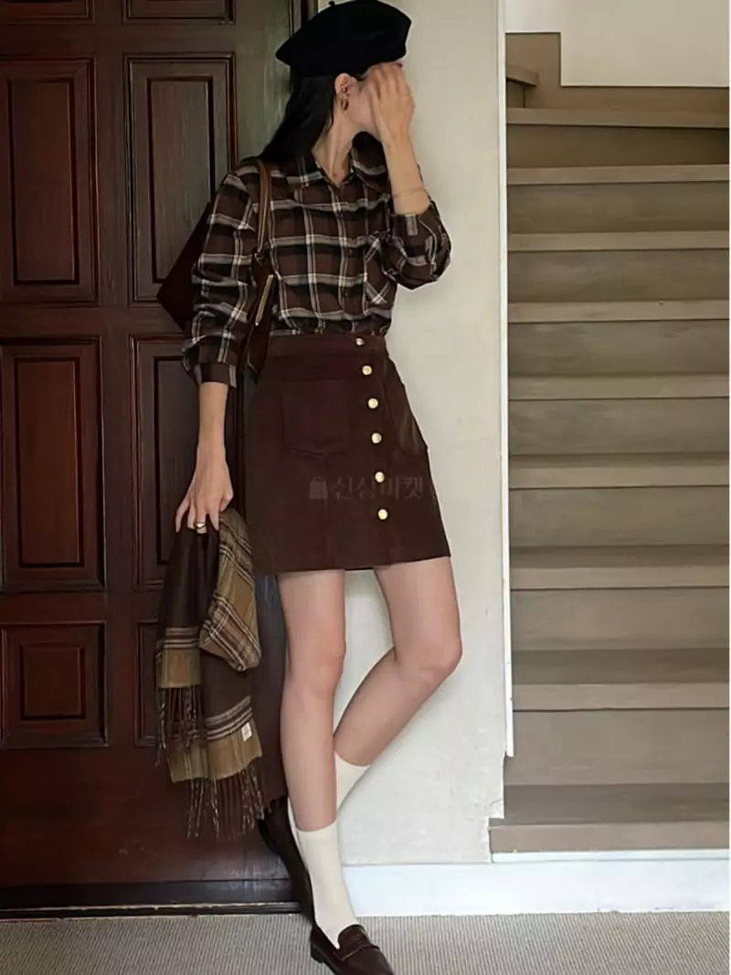 Nan - Korean Women Fashion - #womensfashion - Corduroy Skirt - 5