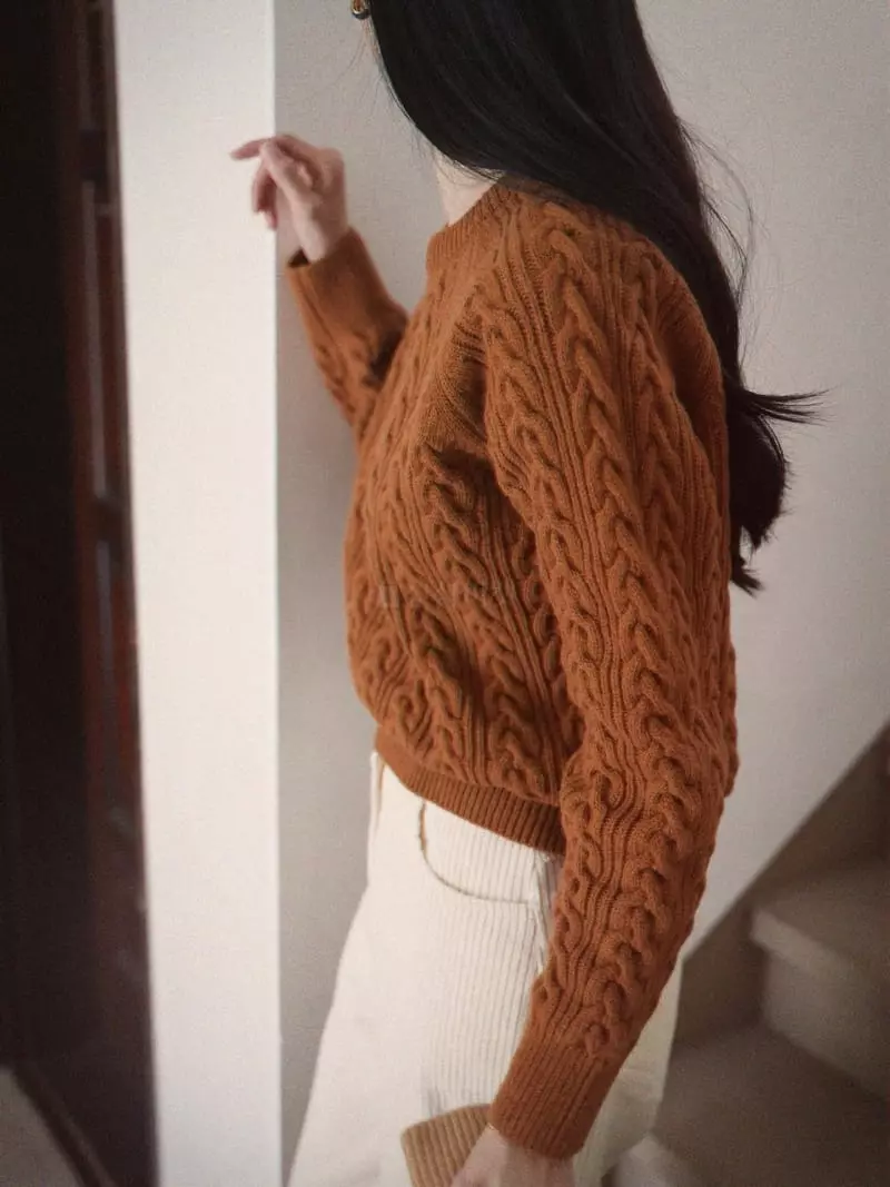Nan - Korean Women Fashion - #momslook - Chelsea Twid Knit Tee - 4
