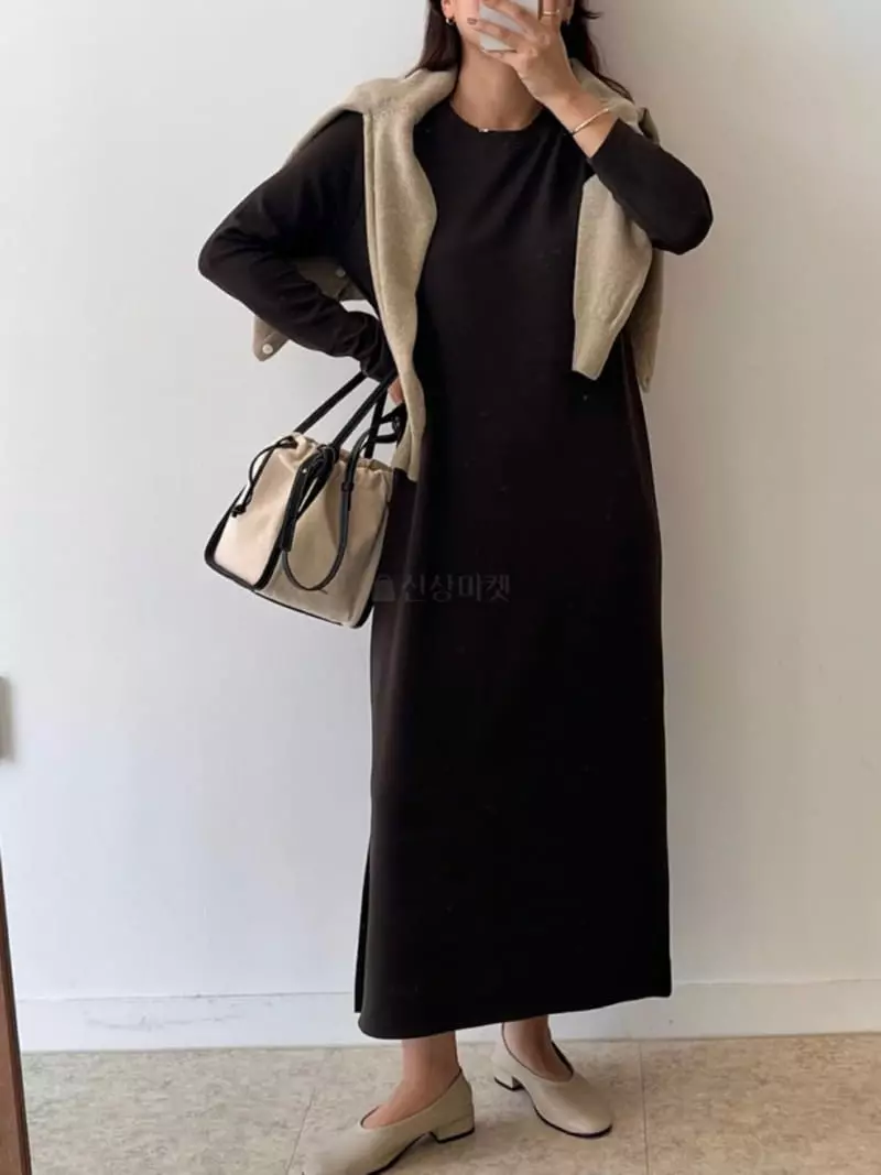 Nan - Korean Women Fashion - #womensfashion - Easy Long Sleeves One-piece - 5