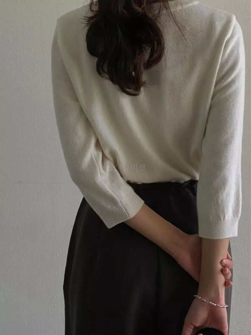 Nan - Korean Women Fashion - #womensfashion - Soft Cash Long Sleeves