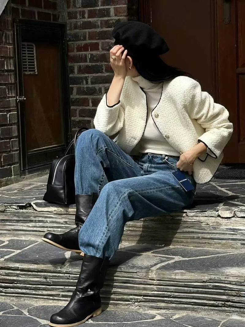 Nan - Korean Women Fashion - #womensfashion - Bold Twid Jacket - 6