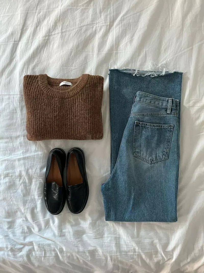 Nave - Korean Women Fashion - #momslook - Pastel Knit Tee - 11