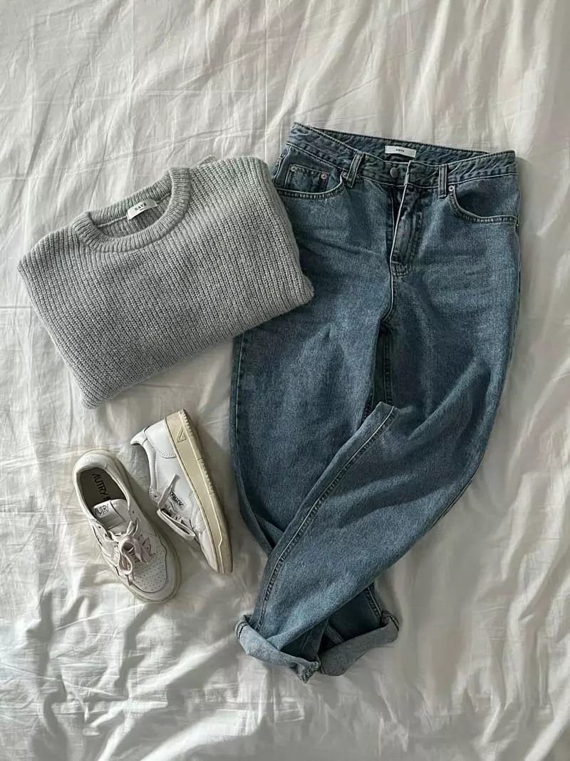 Nave - Korean Women Fashion - #momslook - Pastel Knit Tee - 5
