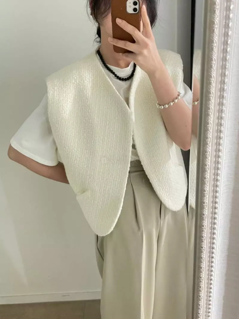 Nave - Korean Women Fashion - #momslook - Twid Vest