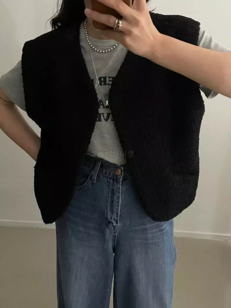 Nave - Korean Women Fashion - #momslook - Twid Vest - 3
