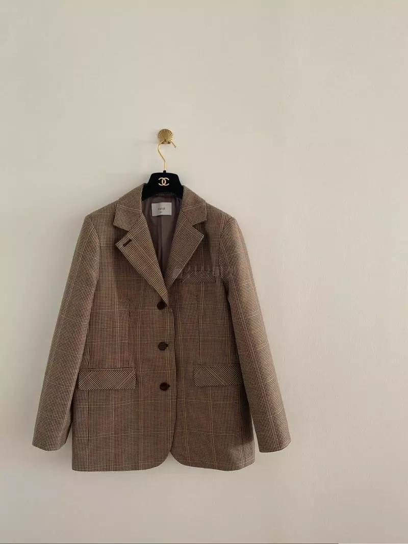 Nave - Korean Women Fashion - #momslook - Check Jacket - 6