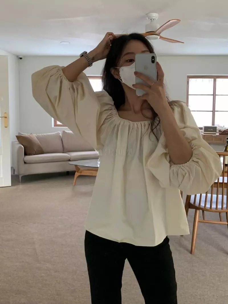 Nave - Korean Women Fashion - #momslook - Oatmeal Blouse - 3