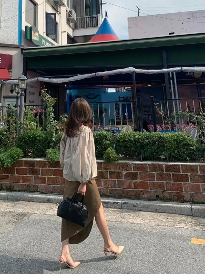 Nave - Korean Women Fashion - #momslook - Oatmeal Blouse - 5