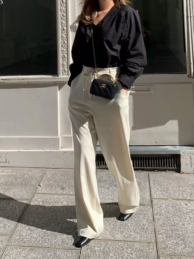Nave - Korean Women Fashion - #momslook - String Blouse - 2