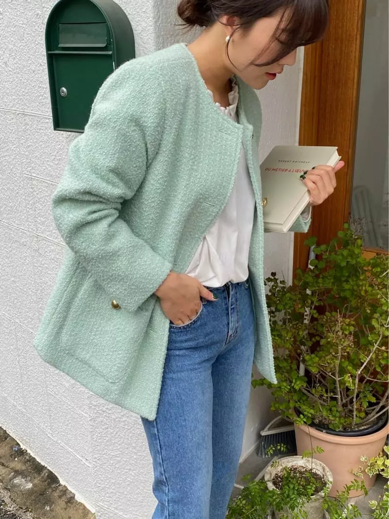 Nave - Korean Women Fashion - #momslook - Lening Jacket - 11