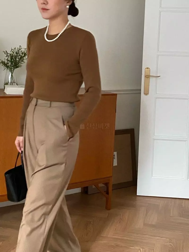 Nave - Korean Women Fashion - #momslook - Daily Knit Tee - 7