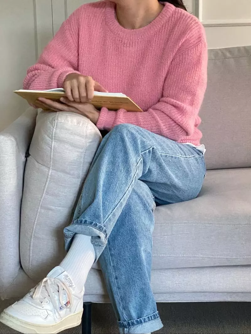 Nave - Korean Women Fashion - #womensfashion - Pastel Knit Tee - 2