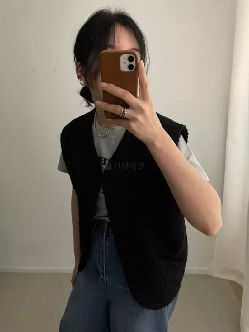 Nave - Korean Women Fashion - #momslook - Twid Vest - 4