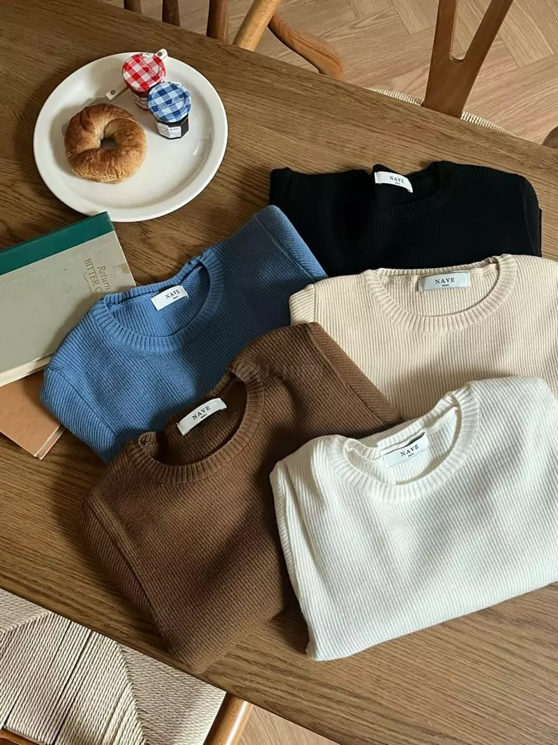 Nave - Korean Women Fashion - #womensfashion - Daily Knit Tee - 8