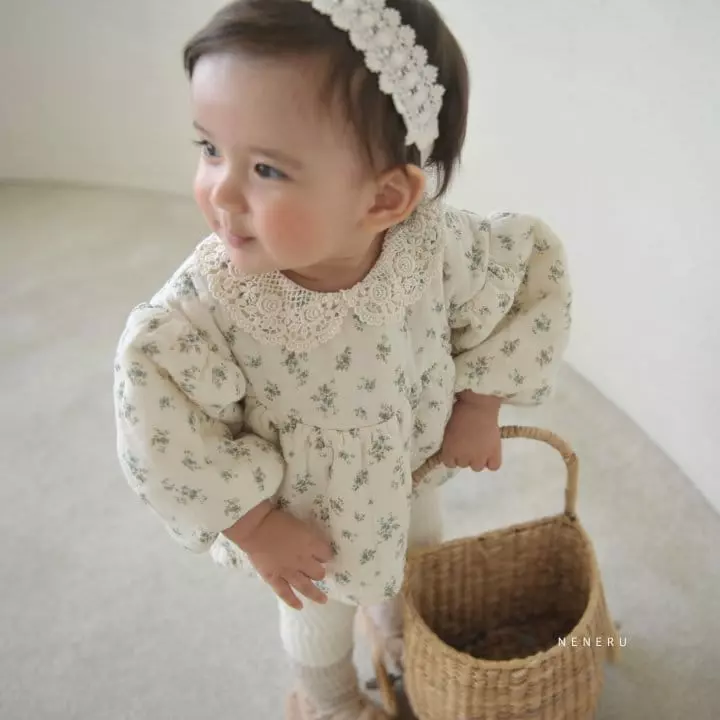 Neneru - Korean Baby Fashion - #babyboutique - Only U Collar Bloomer Set - 9