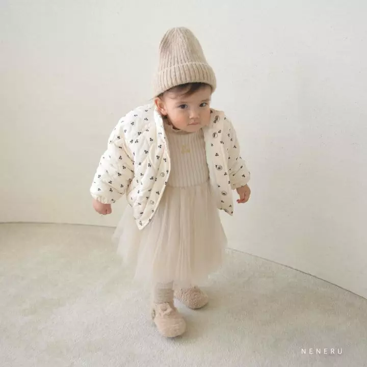 Neneru - Korean Baby Fashion - #babyfever - Bebe winter Cherry Padding Jacket