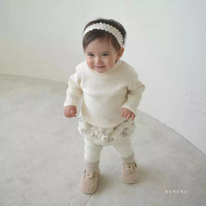 Neneru - Korean Baby Fashion - #babygirlfashion - Bebe Baisc Rib Turtleneck Tee - 3