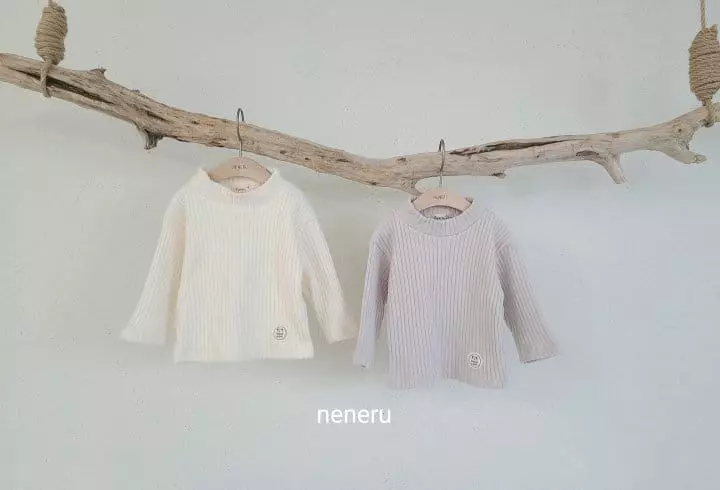 Neneru - Korean Baby Fashion - #babyoninstagram - Bebe Baisc Rib Turtleneck Tee - 5