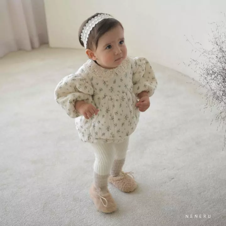 Neneru - Korean Baby Fashion - #babyoninstagram - Only U Collar Bloomer Set