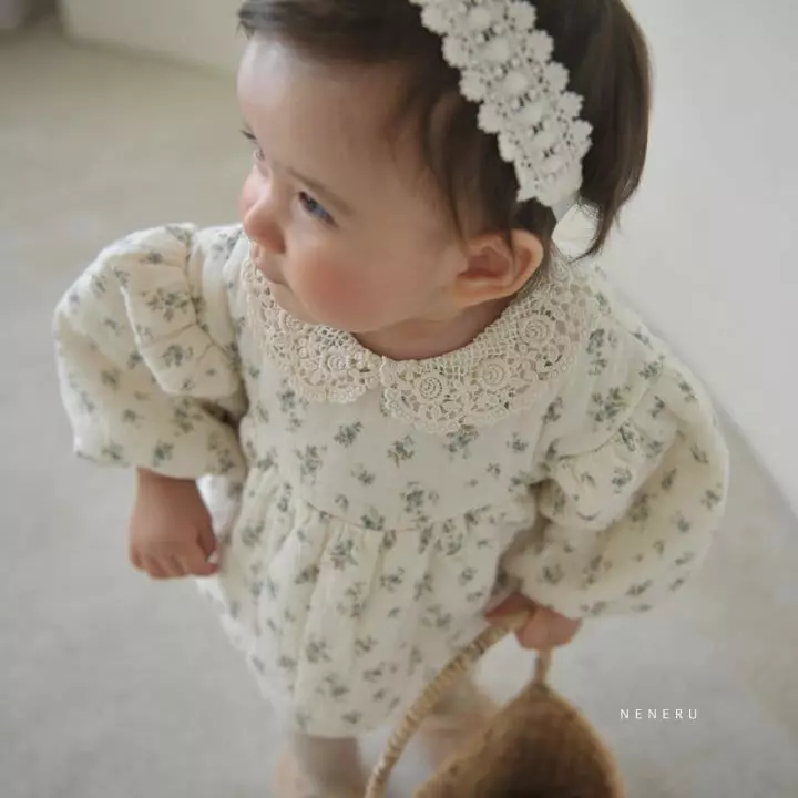 Neneru - Korean Baby Fashion - #babyootd - Only U Collar Bloomer Set - 2