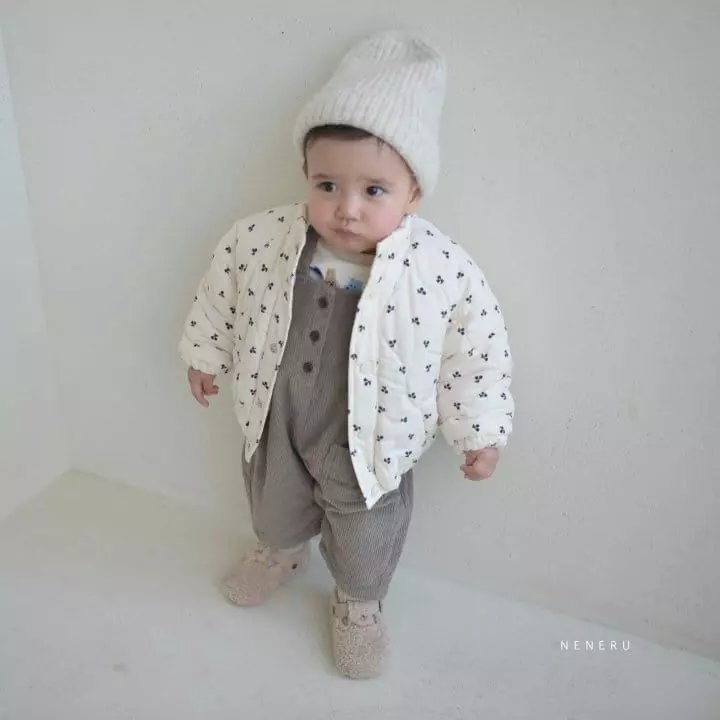 Neneru - Korean Baby Fashion - #babyoutfit - Bebe winter Cherry Padding Jacket - 6