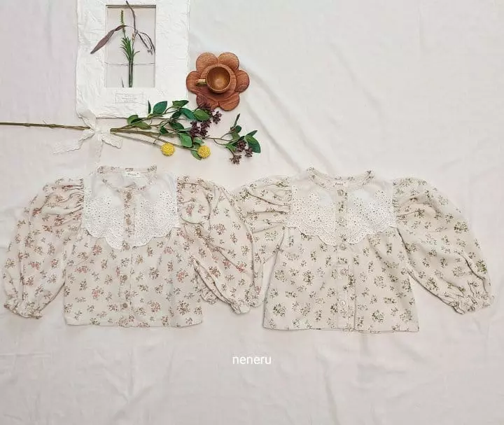 Neneru - Korean Baby Fashion - #babyoutfit - Flower Blouse - 5