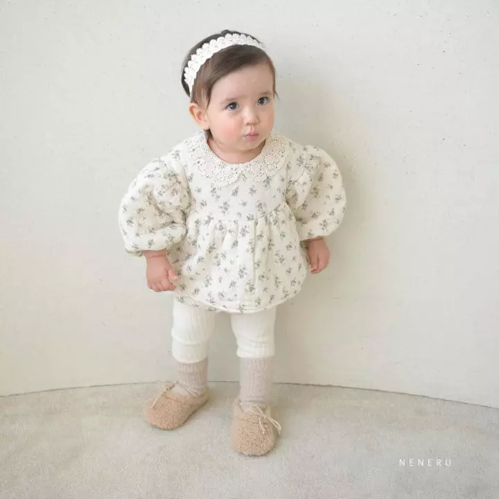 Neneru - Korean Baby Fashion - #babyoutfit - Only U Collar Bloomer Set - 3