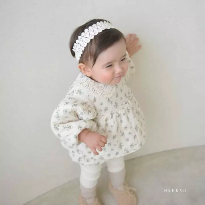 Neneru - Korean Baby Fashion - #babyoutfit - Only U Collar Bloomer Set - 4
