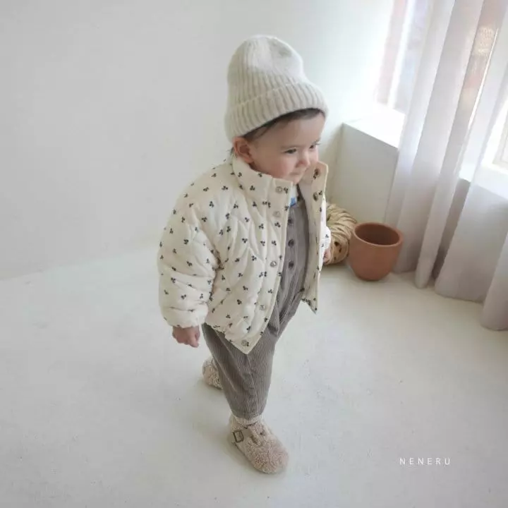 Neneru - Korean Baby Fashion - #babywear - Bebe winter Cherry Padding Jacket - 8