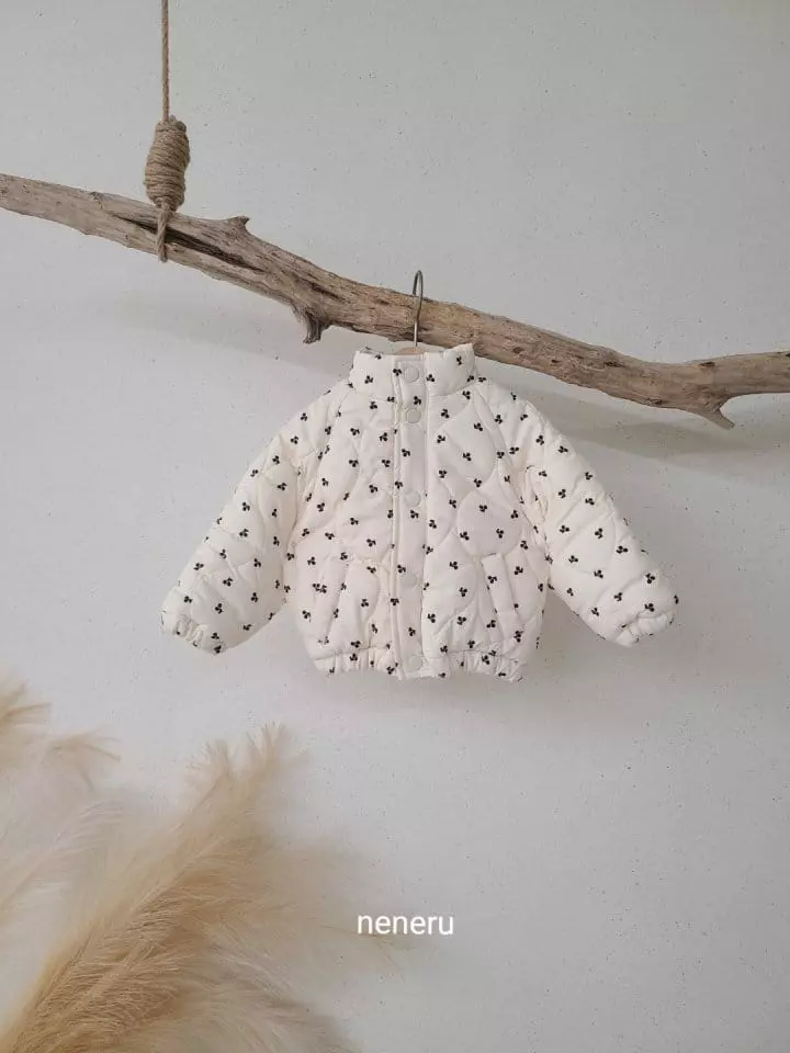 Neneru - Korean Baby Fashion - #onlinebabyboutique - Bebe winter Cherry Padding Jacket - 9