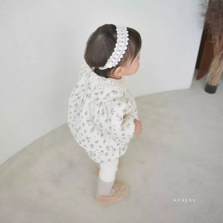 Neneru - Korean Baby Fashion - #onlinebabyboutique - Only U Collar Bloomer Set - 6