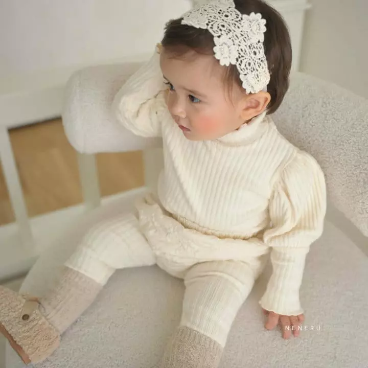 Neneru - Korean Baby Fashion - #onlinebabyshop - Bebe Puff Rib Tee - 5