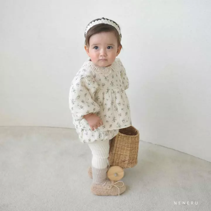 Neneru - Korean Baby Fashion - #smilingbaby - Only U Collar Bloomer Set - 8
